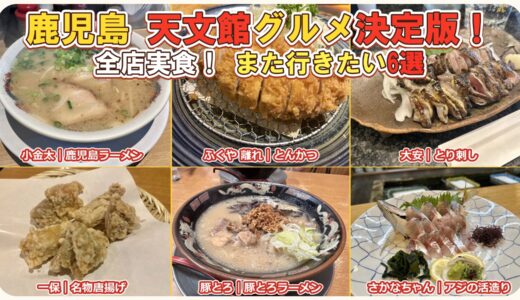 【鹿児島・天文館】グルメ6選 鳥刺し・黒豚・〆ラーメンまで全店実食してきました！